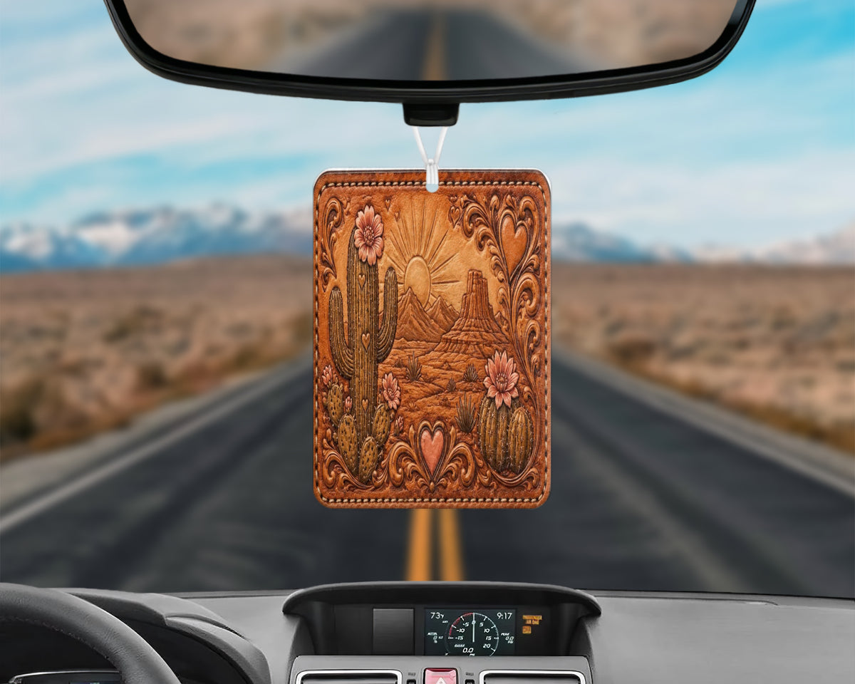 Leather Cactus Patch 20oz Tumbler & Freshie Set