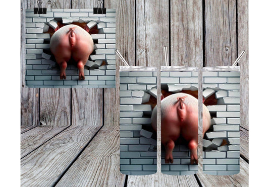 PIG BUTT TUMBLER