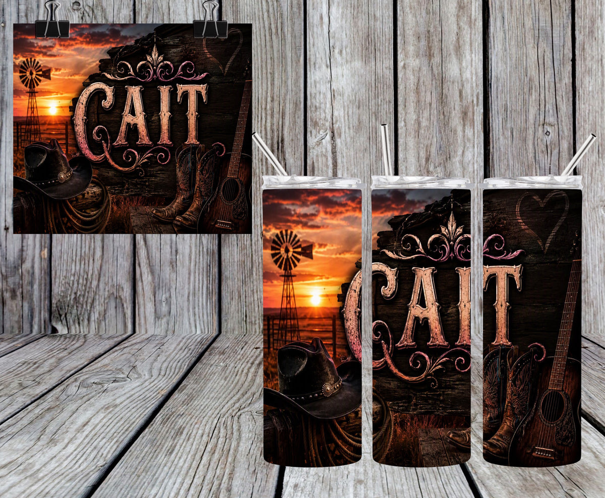 Custom Western Sunset 20oz Tumbler