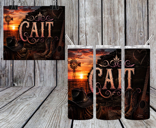 Custom Western Sunset 20oz Tumbler
