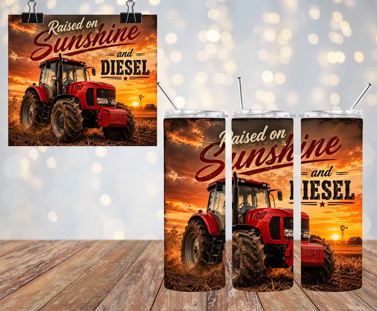 Raised on Sunshine and Diesel 20oz Tumbler