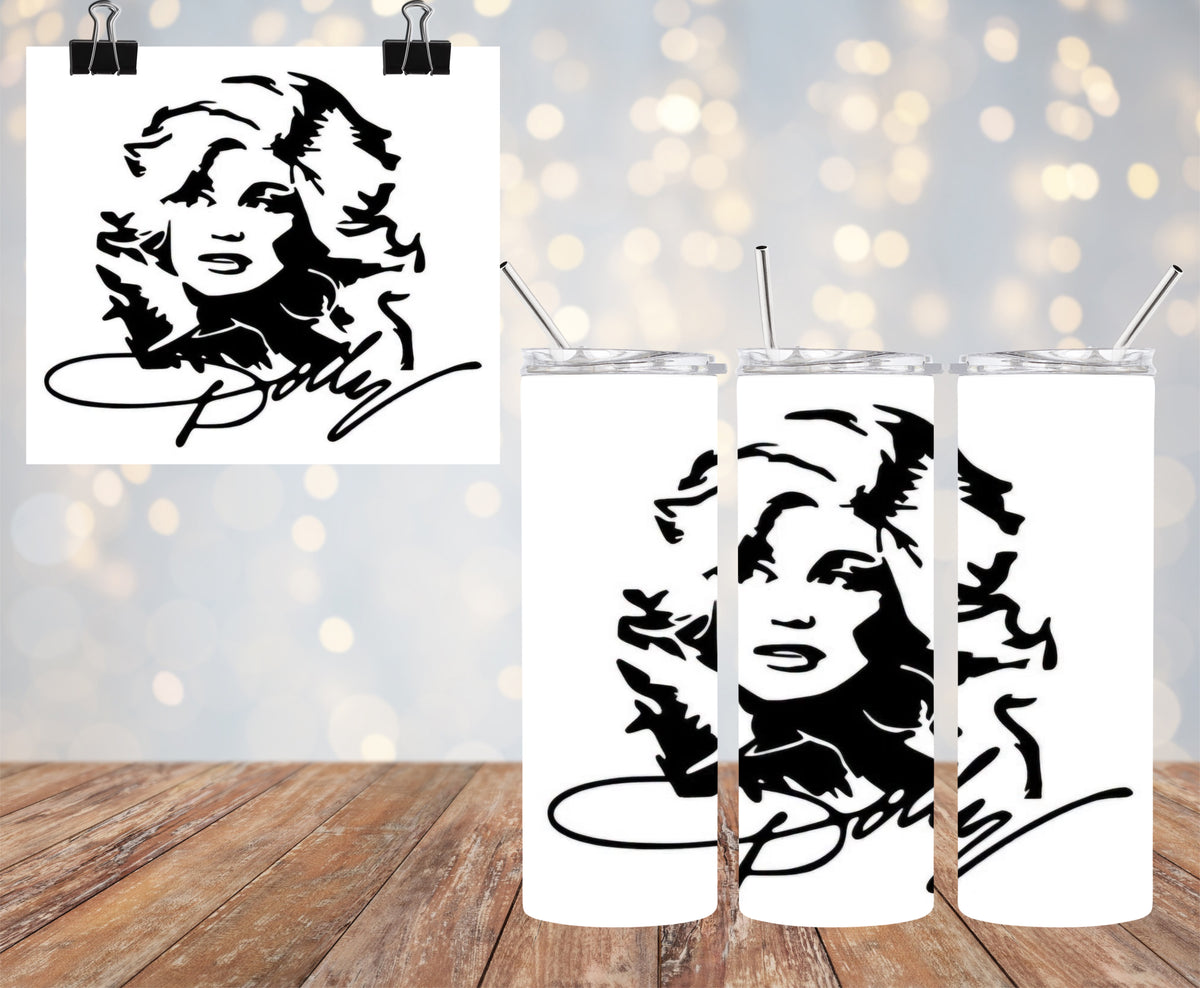 Black And White 20oz Tumbler