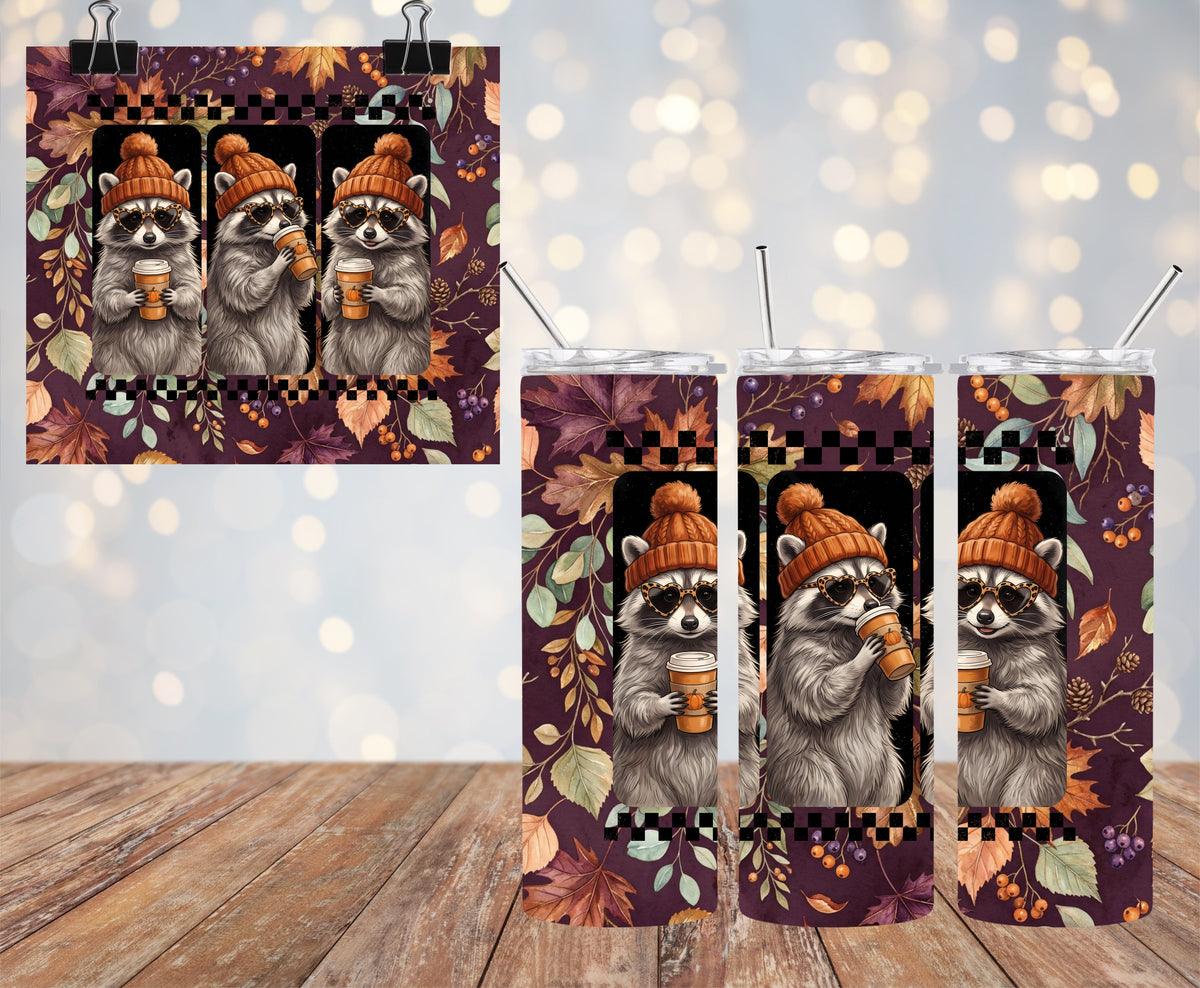 Raccoon In Beanies Tumbler