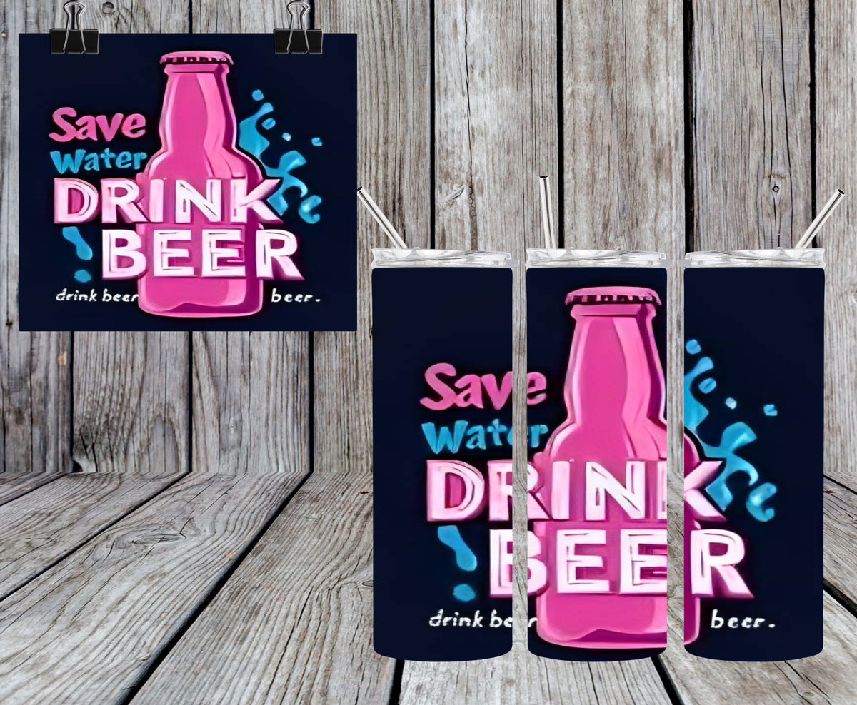 Save Water 20oz Tumbler & Freshie Set