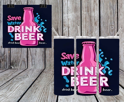 Save Water 20oz Tumbler & Freshie Set