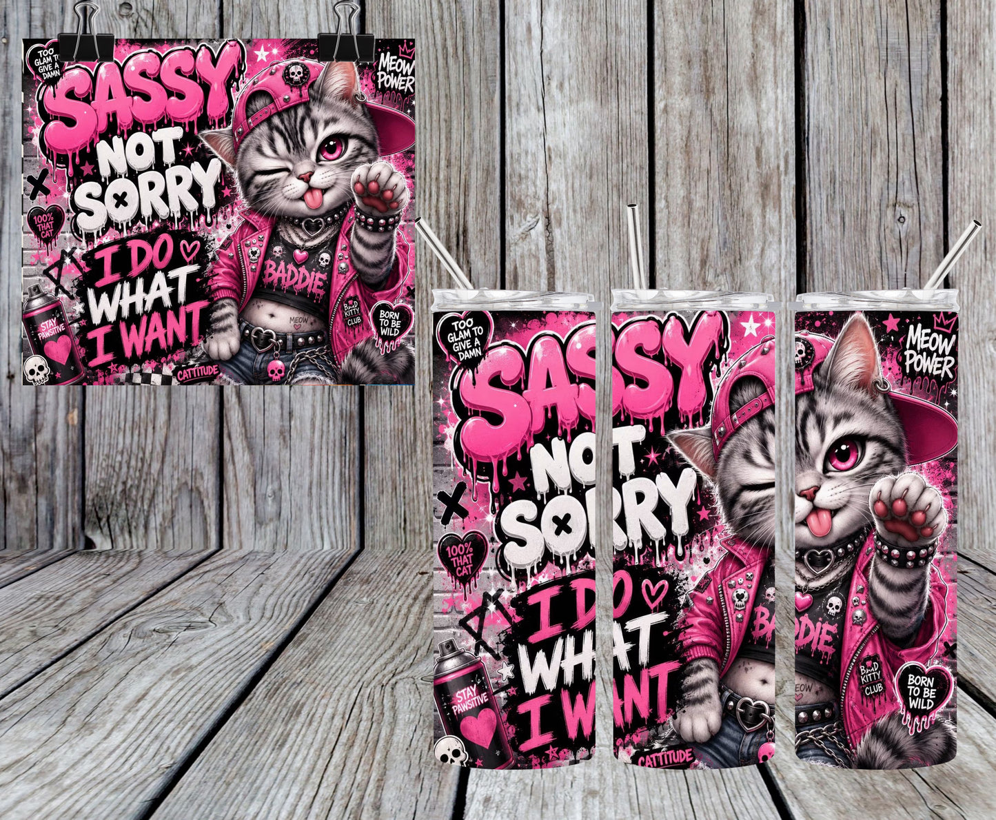 Sassy Not Sorry 20oz Tumbler & Freshie Set