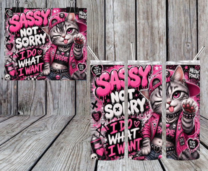 Sassy Not Sorry 20oz Tumbler & Freshie Set