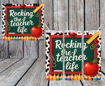 Rocking The Teachers Life 20oz Tumbler & Freshie Set