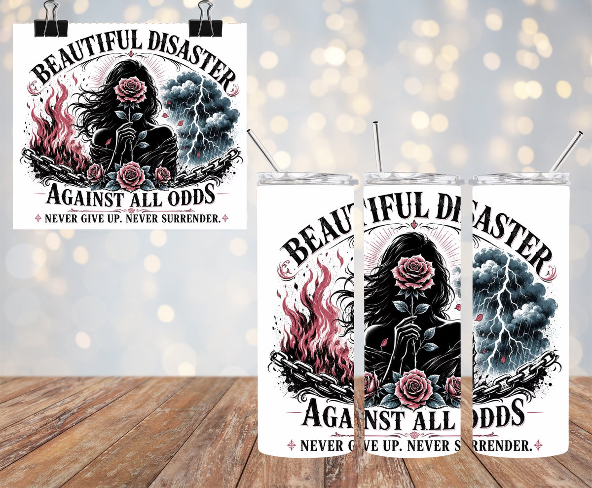 Beautiful Disaster 20oz Tumbler & Freshie Set