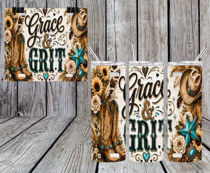 Grace & Grit 20oz Tumbler & Freshie Set