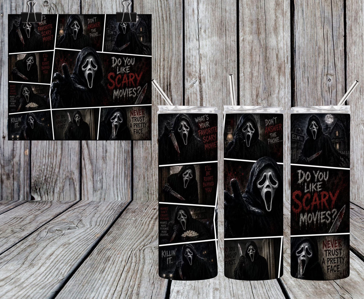 Do you Like Scary Movies 20oz Tumbler & Freshie Set