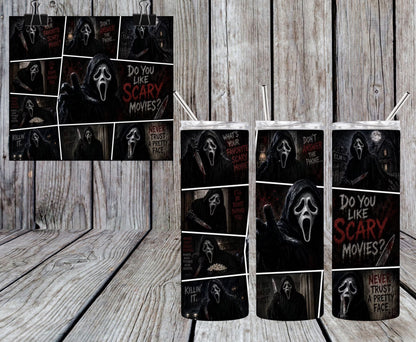 Do you Like Scary Movies 20oz Tumbler & Freshie Set