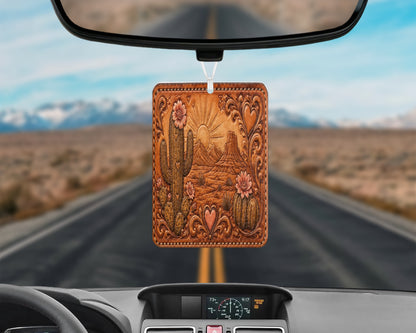 Leather Cactus Patch 20oz Tumbler & Freshie Set
