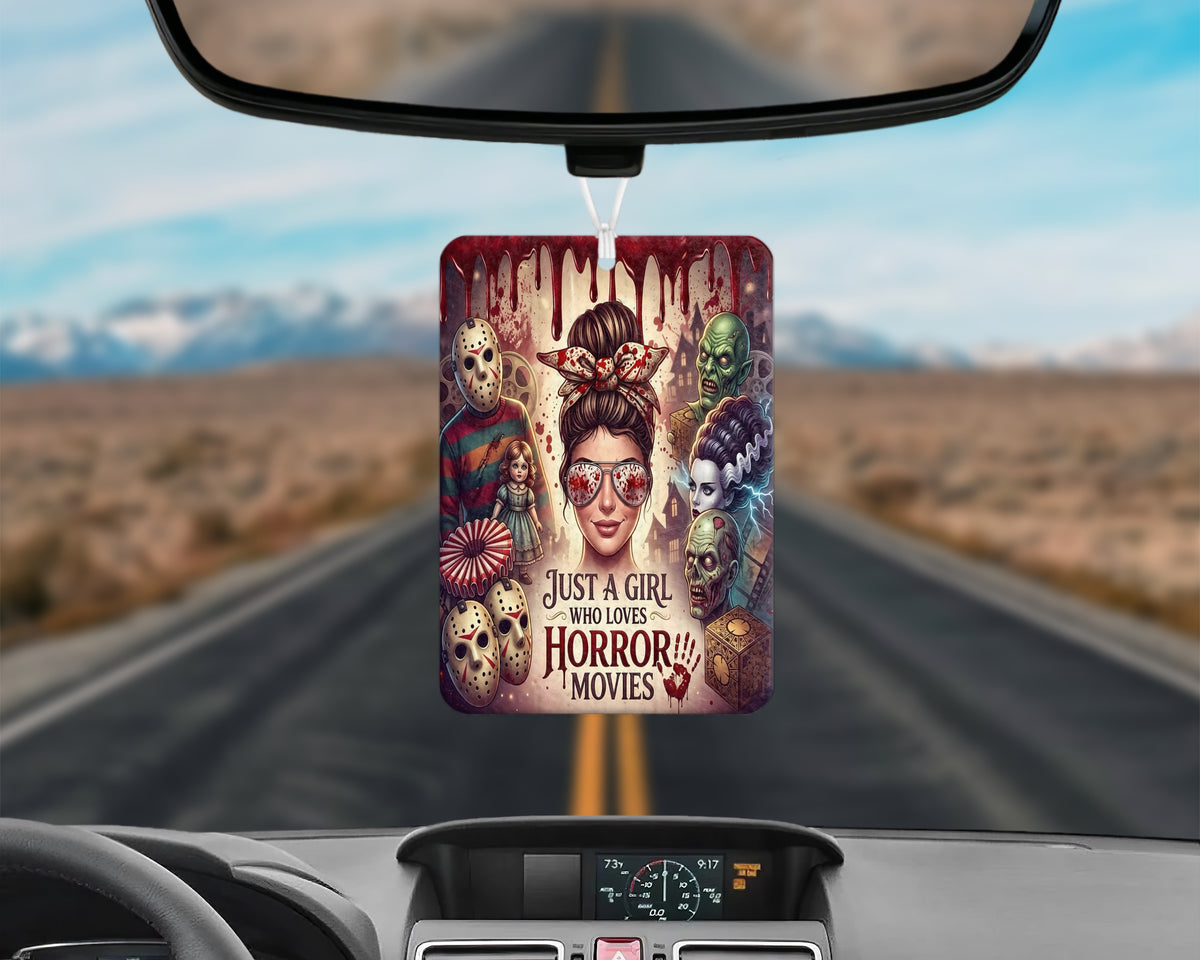 Just A Girl Who Loves Horror Movies 20oz  Tumbler & Freshie Set
