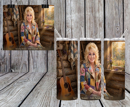 Dolly Parton in The Coat Of Many Colors 20oz Tumbler & Freshie Set