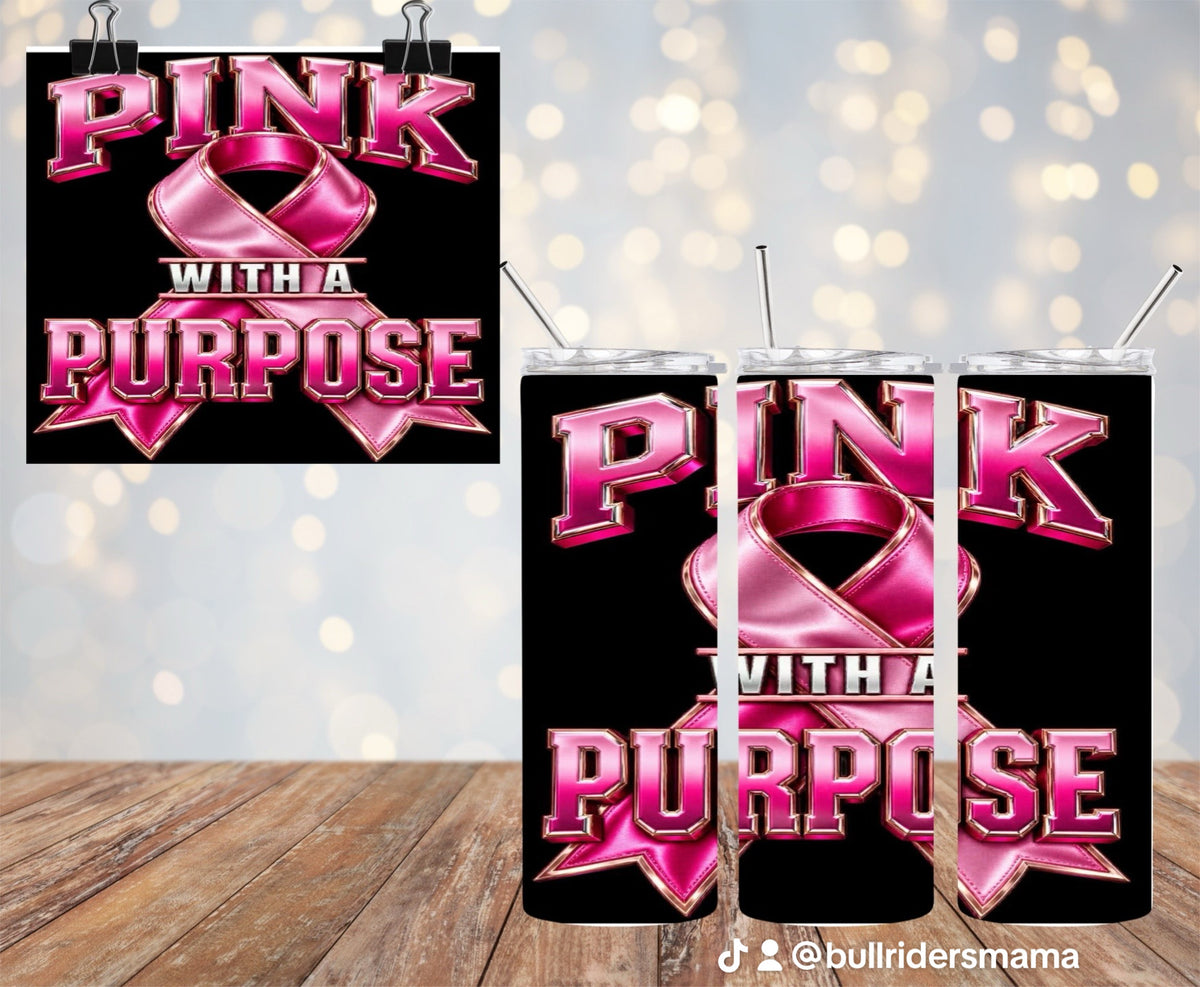 Pink With A Purpose 20oz Tumbler & Freshie Set